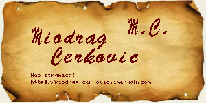 Miodrag Čerković vizit kartica